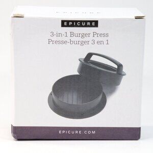 Epicure 3 In 1 Burger Press Sliders 12.5 x6.5 cm New